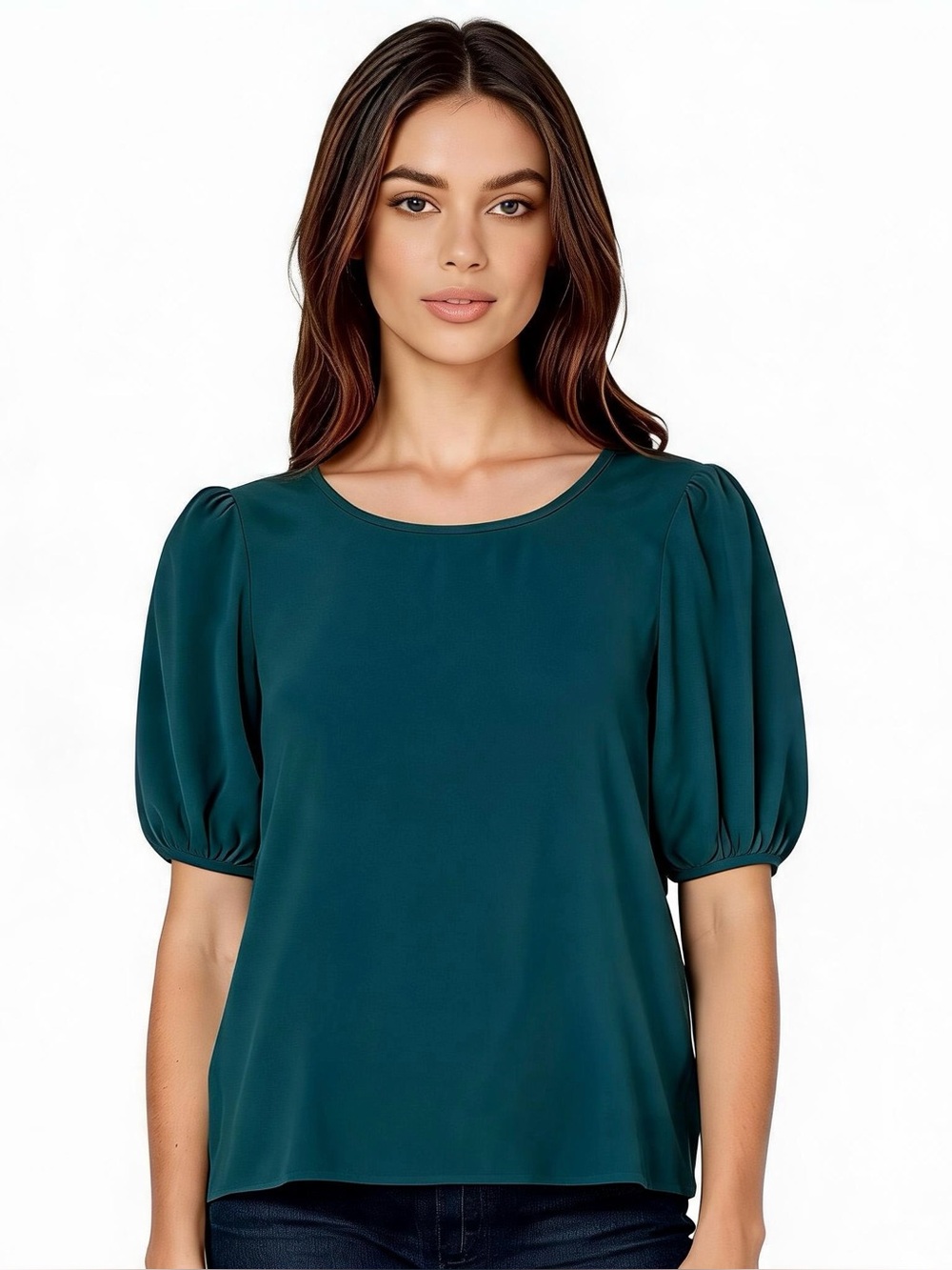 Jon & Anna Teal Crewneck Top